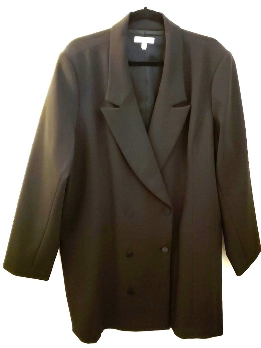 Good American Black Double Breasted Fully Lined Blazer Dress Pockets 3X NWOT